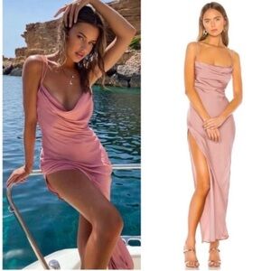 Michael Costello × REVOLVE Braxton Maxi Dress – Rose | XS